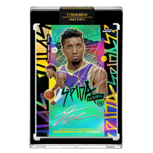 Load image into Gallery viewer, PART V OF V - OFFICIAL DONOVAN MITCHELL 🌈 RAINBOW SPIDA – SILVER AUTOGRAPHED CARD - LIMITED TO 15
