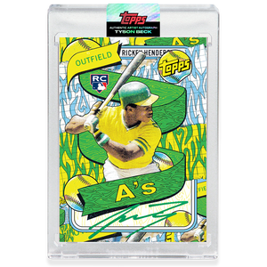 Rickey Henderson by Tyson Beck - GREEN AUTOGRAPH - LIMITED TO 24