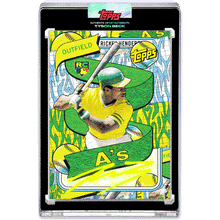 Load image into Gallery viewer, Rickey Henderson by Tyson Beck - NEON UV AUTOGRAPH - LIMITED TO 5
