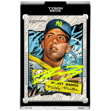 Load image into Gallery viewer, Mickey Mantle X Tyson Beck - P70 - NEON UV ARTIST AUTO - LIMITED TO 3
