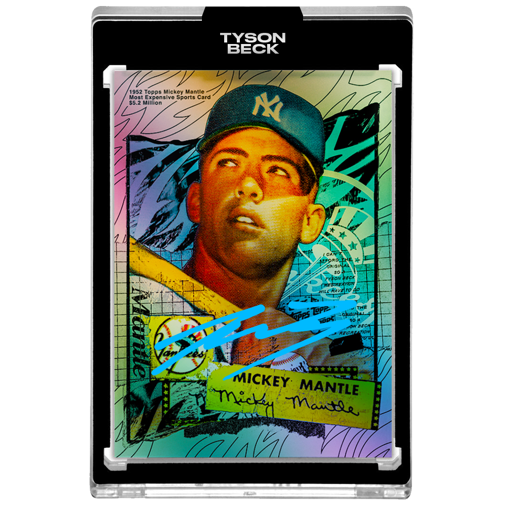 Mickey Mantle X Tyson Beck - P70 - RAINBOW FOIL ARTIST AUTO - LIMITED TO 1