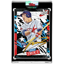 Load image into Gallery viewer, Mike Trout by Tyson Beck - GOLD AUTOGRAPH - LIMITED TO 10
