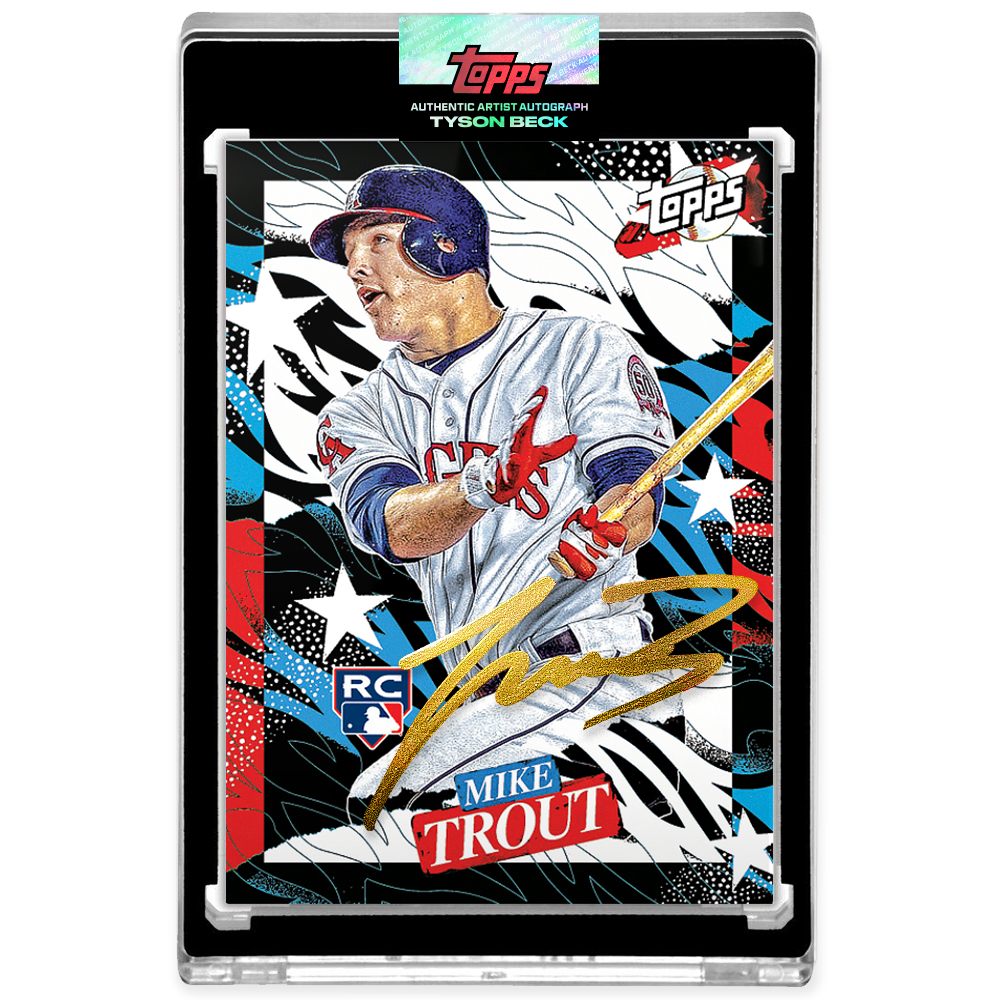 Mike Trout by Tyson Beck - GOLD AUTOGRAPH - LIMITED TO 10