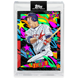 Mike Trout by Tyson Beck - HAND EMBELLISHED NEON UV - LIMITED TO 127