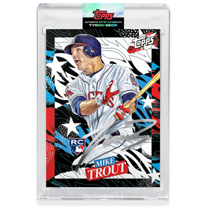 Mike Trout by Tyson Beck - SILVER CHROME AUTOGRAPH - LIMITED TO 75