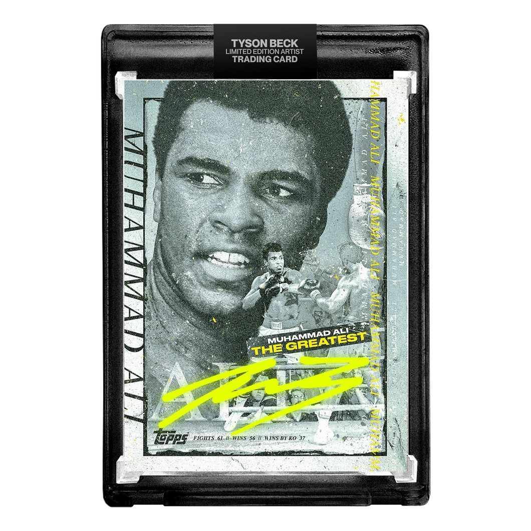 Muhammad Ali X Tyson Beck - Card 01 - NEON UV ARTIST AUTO - LIMITED TO 3