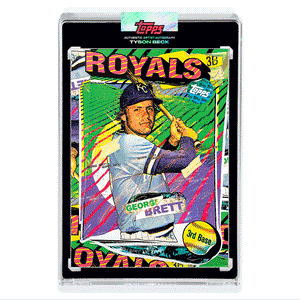 NEON UV AUTOGRAPH - Topps PROJECT 2020 Card - George Brett by Tyson Beck - LIMITED TO 2 [PRE-ORDER]