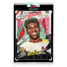 Load image into Gallery viewer, NEON UV AUTOGRAPH - Topps PROJECT 2020 Card - Bob Gibson by Tyson Beck - LIMITED TO 2 [PRE-ORDER]
