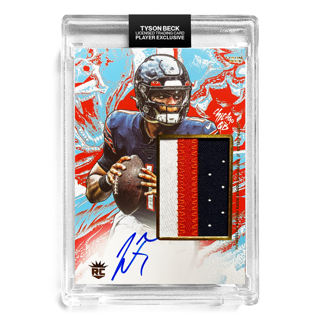 JUSTIN FIELDS X TYSON BECK - WORN ROOKIE PATCH AUTO - RC2 - LIMITED TO 10