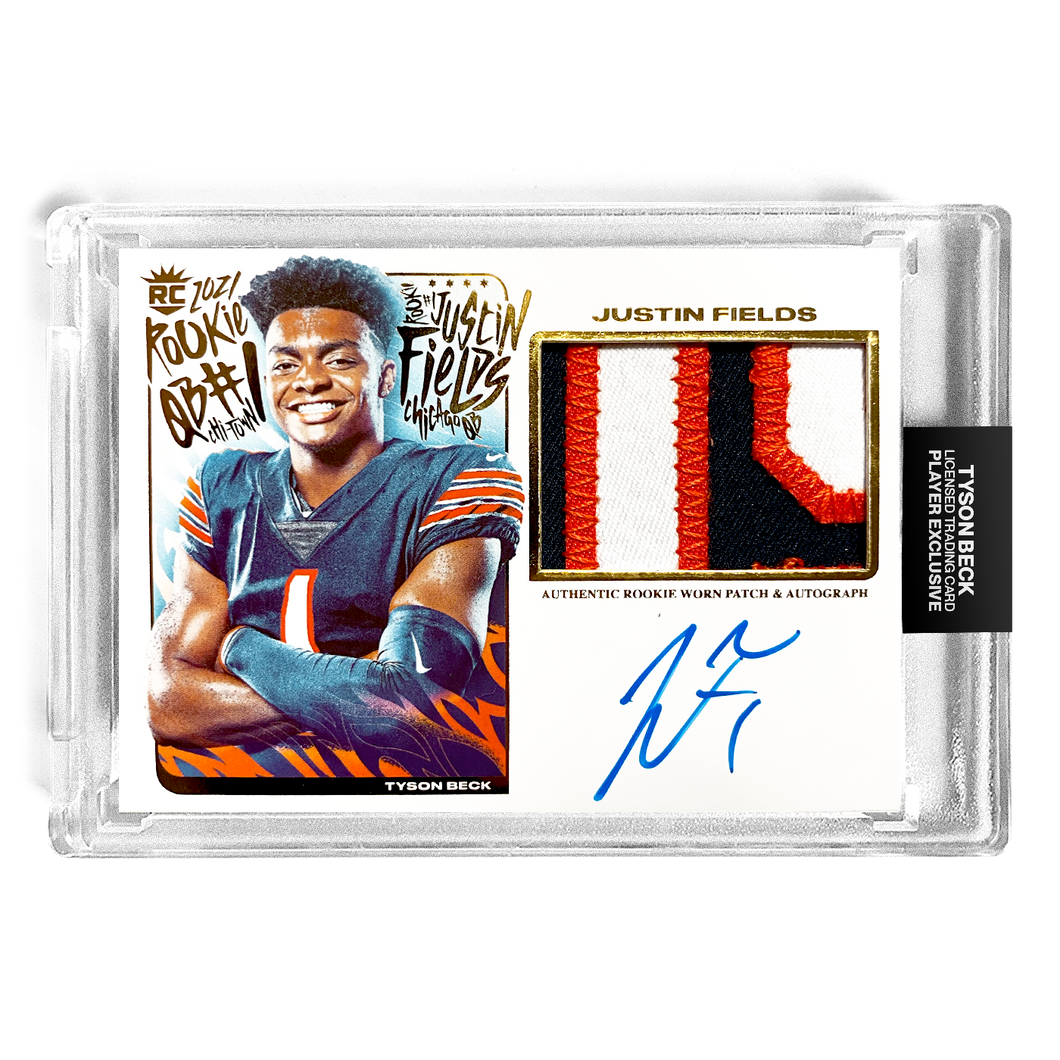 JUSTIN FIELDS X TYSON BECK - WORN ROOKIE PATCH AUTO - RC1 - LIMITED TO 30