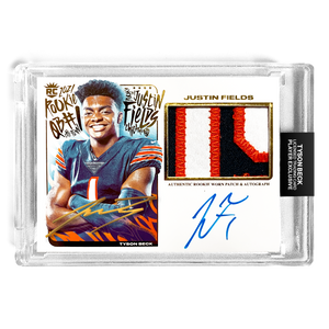 JUSTIN FIELDS X TYSON BECK - WORN ROOKIE PATCH DUAL AUTO - RC1 - LIMITED TO 8