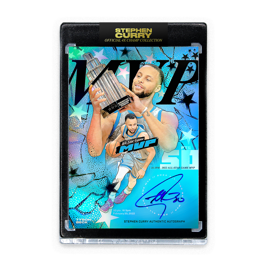 STEPHEN CURRY X TYSON BECK - 2022 ALL-STAR MVP - RAINBOW FOIL - AUTOGRAPH - LIMITED TO 30