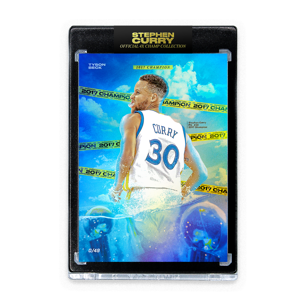 STEPHEN CURRY X TYSON BECK - 2017 CHAMP - RAINBOW FOIL - LIMITED TO 49