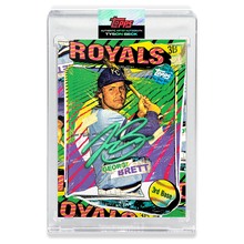 Load image into Gallery viewer, EMERALD AUTOGRAPH - Topps PROJECT 2020 Card - George Brett by Tyson Beck - LIMITED TO 40 [PRE-ORDER]
