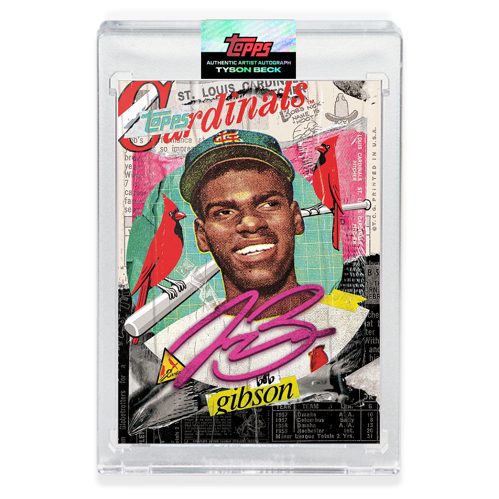RUBY AUTOGRAPH - Topps PROJECT 2020 Card - Bob Gibson by Tyson Beck - LIMITED TO 20 [PRE-ORDER]